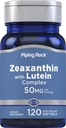 Piping Rock Zeaksantinas Plus Lutein 124; 50mg SmithKline 124; 120 Softgels ® 124; iš Marigold Extract ® 124; ne GMO, Gluten Free Addition