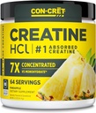 CONCRET kreatino HCl milteliai 124; raumenys, kognityvinis, Cellular Energy Support ® 124; No Bloating or Cramps ® 124; JAV Pagaminta & NSF Sertifikuoti 124; Ananasai (64 Tarnavimas)