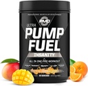 PMD Sportas siurblys Kuras Ultra beprotybė - Premium Pre Workout milteliai ir raumenų siurblys, Didesnis fokusas, Endurance & Recovery, Premium kreatinas, Argininas & Beta alaninas, Tropical Orange Mango (30 Paslaugos)