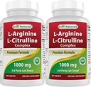 Geriausi Naturals L- Argininas L- citrulinas kompleksas 1000 mg 250 tablečių (250 skaičius (2 rinkinys))