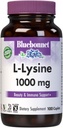 BlueBonnet L- Lizine 1000mg Eterinių aminorūgščių papildas - Imuninis & kolageno papildai moterims ir vyrams - Ne GMO, Vegan & Glutenas - 1000 mg L Lizinas per Tarnybą - 100 kapsulių