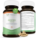 Binder Blend - Toxin Binder Addition, Detox Capsules for a sveiki gut - 180 Capsules - 90 Servings - 960mg Activated Charcoal & 480mg Organic Chlorella - Bloating Relief - Bentonite Clay