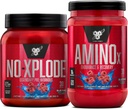 BSN Dirbti Bundl NO XPLODE Prieš Dirbti milteliai Blue Raz, 30 Servings AMINO X Raumenų atkūrimo Intra Workout Parama, Kofeinas Free Blue Raz, 30 Servings