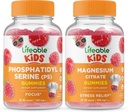 Lifeable Phosphatidylserine (PS) Kids + Magnesium Kids, Gummies Bundle - Great Tasting, Vitamin Supplement, Gluten Free, GMO Free, Chewable Gummy