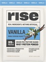 Rise Grass-Fed Whey Protein Powder - Vanilla | 25g Protein No Artificial Flavors, Colors, or Preservatives - Sugar Free, Gluten-Free, Soy Free (Single Serving, 1 Pack)