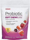 GNC Probiotic Soft Chews with Fiber - Mixed Berry, 30 Chews, Supports Digestive and Immune Health