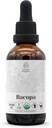 Bacopa USDA Organic, 124; Alkoholio - Free Extract, Organic Herbal Drops, Addition, Relaxation, Positive Cognitive Effect, 124; Tincture Pagaminta iš 100% Organic Bacopa (Bacopa Monnieri) Džiovinta žolė 2 oz