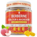 Berberine Gummies Sugar Free, Extra Absorbtion with Liposomal Berberine & Berberine HCI, Calcium, Magnis, AMPK Activitor for Sugar & Level, Energy, Metabolizmas, Vegan, Pack of 1