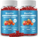 Ashwagandha Gummies for Women & Men - Imuninė parama & Padidinta energija - Ashwagandha papildai vyrams & moterims - Natūralus braškių skonio (120 Count)