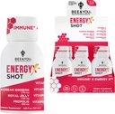 Bee and You Energy X Shot, 12 Pack, Korean Red Ginseng, Royal Jelly, Propolis, Caffeine Free Energy Drink, Vitaminas C, B3, B6, B12, Immunal Support Additive, Antioksidantai, Granatų skonio