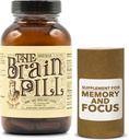 The Brain Pill 90 Capsules – Organic Brain Booster Supplement - Memory Pills for Brain w/ Ginkgo Biloba Capsules, Lion’s Mane & Sage - Brain Booster Supplement for Focus, Memory, Clarity, Energy