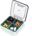 Kasdien pilys organizatorius Vitaminas Planner Portable Medicinal Box, Kelionių skyriai Pill Organizatorius Box, Drėgmės įrodymas mažas pilys dėklas Pocket išvalymas Kasdien pilys laikiklis talpyklA medicinA Vitaminas