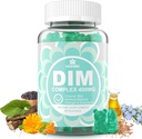DIM Addition Women 400mg, Estrogen Addition for Women, Sugar Free DIM Gummies for Men & Women w / Biotin, Flaxseed Oil, Burdock, CalendulA, BioPerine for Hormon Balance, Menopauzės & Prostate 60Cts