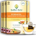 "Premium Echinacea" arbata su cinku (pakuotė 4, 88 arbatiniai maišeliai) - Užkoduota sveika arbata imuninei sveikatai - Ekologiškos žolinės arbatinės krepšiai w / Natural Ingredients - Idealaus arbatinės dovanos arbatoms