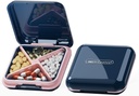 DAUBSTAR Full Box - vandeniui atsparus Portable Daily Small Case for Purses Pocket Compact Travel Medicinal Holder for Vitaminai, Žuvies aliejai, papildai, Medikamentai (giliai mėlyna)