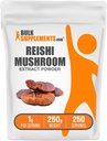 Bulksupplesscom Reishi grybų ekstraktas Milteliai - Reishi grybų milteliai, priedas bendrai geros būklės - Gluten Free, 1g per serving, 250g (8,8 oz) (pakuotė iš 1)