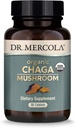 Dr. Mercola Organic Chaga Mushroom, 30 Paslaugos (30 tablečių), Dieta priedas, Palaiko sveiką imuninę funkciją, Ne GMO, Sertifikuotas USDA Ekologiškas, NSF Turinys Sertifikuotas