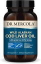 Dr. Mercola Cod kepenų aliejus, 1,300 mg vienam servicing, 30 Servings (60 kapsulės), Dieta priedas, Palaiko smegenis, Kaulų ir sąnarių sveikatos, Non- GMO, MSC Sertifikuotas