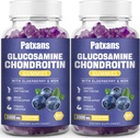 2 Pakuotės 3000MG Gliukozaminas Chondroitin Gummies - Ekstra Stiprus bendras sveikata & MSM Elderberry Gamtos Bendra parama Papildymas, Lankstumas, Antioksidantas Imuninė Parama suaugusiems, 120 Gummies.
