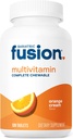 Baariatric Fusion Orange Cream Flavored Complome Chewable Bariatric Multivitaminas su geležimi, skirtas pacientams, kuriems atliekama baariatric operacija, įskaitant skrandžio baisą ir burnos ertmę - 120 tablečių