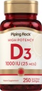 Piping Rock Vitaminas D3 1000IU