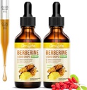 (2 pakuotė) Berberine Addition, 1500mg Organic Berberine Liquid Drops with Ceilonas Cinnamon, Bitter Melon - Palaiko imuninę ir metabolizmo, Vegan, Pineapple Flavor-2 FL Oz