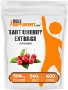 BulkSupples.com Tart Cherry ekstraktas Milteliai - Tart Cherry Addition, Žolinių papildas - Antioksidantas Šaltinis, Gluten Free, 500mg per Serving, 500g (1,1 lbs) (Pack of 1)