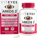 Viteyes AREDS 2 Zinc Free Macular Support, Natural Allergen Free Capsules with Vitamin E, Vitamin C, Lutein & Zeaxanthin, No Zinc, No Copper, Eye Doctor Trusted, Manufactured in The USA, 120 Ct