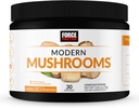 Force Factor Modern Mushrooms Powder, Mushroom Supplement to Support Energy, Focus, Immunity, & Digestion with Cordyceps, Turkey Tail, Chaga, Reishi, Lion’s Mane, Shiitake, Unflavored, 30 Servings
