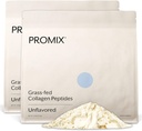 Promix hydrolyced Collagen Peptides - Type 1 Grass Fed Collagen, 4.7g glicinas, Type 3 bioactive peptides - Unflavored - 2.5 Pound (Pack of 2)