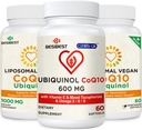 CoQ10 600mg 1PCS Bundle su 1000 mg liposominio CoQ10 Ubichinolio papildymu 2PCS