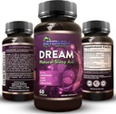 Dream Natural Sleep Supplement for Adults – Relaxing Sleep, Wake Rested - Non Habit Sleep Aid Capsules Free from Sugar, Carbs - Melatonin, Magnesium, 5HTP, L-Theanine, GABA- Non-GMO 60 Sleeping Pills