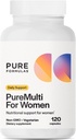 PureMethods kaip PureMultiple moterims - Visapusiškas multivitaminų moterims su svarbiausiais mitybos ir žolinės paramos moterims Daily Multivitaminai mitybos parama ne GMO - 120 kapsulės