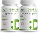 2 Pack Tongkat Ali ekstraktas 300: 1 su Horny Goat Weed 1,100mg, 480 * Capsules - Indonezian Longjack Eurycoma Longifolia Root - Ekstra stiprumo žolinis priedas energijai