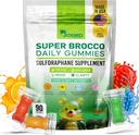 Bossko Sulforum Gummies su Omega-3 - Brokolių spurgų ekstraktas, EPA / DHA & Antioksidantai - Ląstelių sveikata ir nuotaika Parama - 90 Vegan Gummies - Mišrios berry Flavors - Sugarė nemokamai