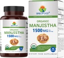 Brieofood Organic Manjistha 1500mg, 45 Paslaugos, Vegetaras, Gluten Free, 90 Vegetarian Tablets
