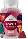 Phytoral Vegan Kids Focus Gummies - Stiprus Chewable smegenų parama vaikams - Pagerina koncentraciją ir atmintį - Kalming papildai ir Focus Gummies vaikams - Non-GMO & Gluten- Free - 60 Count