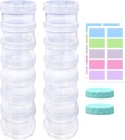 2 Pack 7 Dienos pil Organizatorius Case Stackable Savaitės papildai Vitaminai piliulės laikiklis Dispenser Didelis Permatomas su Extra Lid