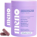 O Positiv MENO Vitaminai Menopauzei - Nemokamas Menopauzės papildas moterims - Juodas kohosh & Ashwagandha KSM- 66 - Padeda nuraminti karšto mirksi, Naktinis prakaitavimas, Mood Swings - 30 Paslaugos (Pack of 2)