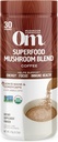 OM MUSHROOM SUPERFOOD Coffee Blend - Organic Arabica with Lion 's Mane, Cordyceps, Reishi, Turkey Tail & Ginkgo - Palaiko energetiką, Focus & Agrity - 6.24 oz Canister (30 Servings)