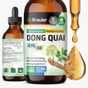 BIO KRAUTER ® Menopauzės papildai moterims * - Dong Quai lašai 4 Fl.Oz 56 tiekimo dienos - Vegan Angelica Root Tincture Menopauzei Palaikymas - Alkoholis ir cukrus Nemokamas - Atpalaidavimas ir moterų sveikata