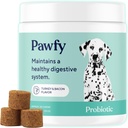 Pawfy Probiotikai šunims ® 124; Palaiko Digestic Health, Diarraja mažiems, dideliems šunims ® 124; Pagerina Gut Health ® 124; Anti Yeast papildai ® 124; Odos sveikatos sezoninis alergijos parama - 30 Chews (Bacon)