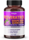Resveratrol su vynuogių sėklų + Quercetin Berberine + pieno Thistle Galingas Anti- Senėjimas - JAV Pagaminta & Tested (150- dienų tiekimas (pakuotėje 1))