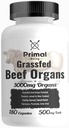 Prasčiausia yra grassfed jautienos organų kompleksas - kepenys, širdis, Pancreas, Blužnis, & Kidney- Palaiko bendrą sveikatos & Performance - 180 Capsules, 3000mg per Tarnavimo
