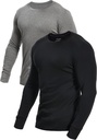Comfneat Vyrų 2-Pack Long Sleeve Shirts Medvilniniai trumpikės