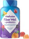 Vitafusion Fiber Well + Probiotics Gummies for Adults – 3g Fiber per Serving for Digestive Health and Probiotics*, 60 Count