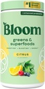 Bloom Nutrition Superfood Green Mill, Digital Ferzymes with Probiotics and Prebiotics, Gut Health, Bloating Relief for Women, Chlorella, Green Juice Mix with Beet root pudra, 60 SVG, Citrus
