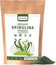 Organinių Spirulina milteliai, Non- GMO, USDA Sertifikuotas, Žaliųjų maisto Boosts Energija, Didelis baltymų, Mineralai, Antioksidantai, ir vitaminai, 1 LB