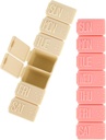 2Pack Weekly Pill Organizatorius, 7 dienų pill Lap Travel Daily Pill Box Medicina Organizatorius Pill Box 7 Dienos pil Organizatorius Savaitės žuvų aliejus, Kalcio tablečių papildai (Pink + smėlio)