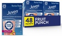 Juven Therapeutic Nutrition Drink Powder Including Collagen Peptides, Amino Acids, and HMB For Wound Healing Support, Fruit Punch, 48 Packets